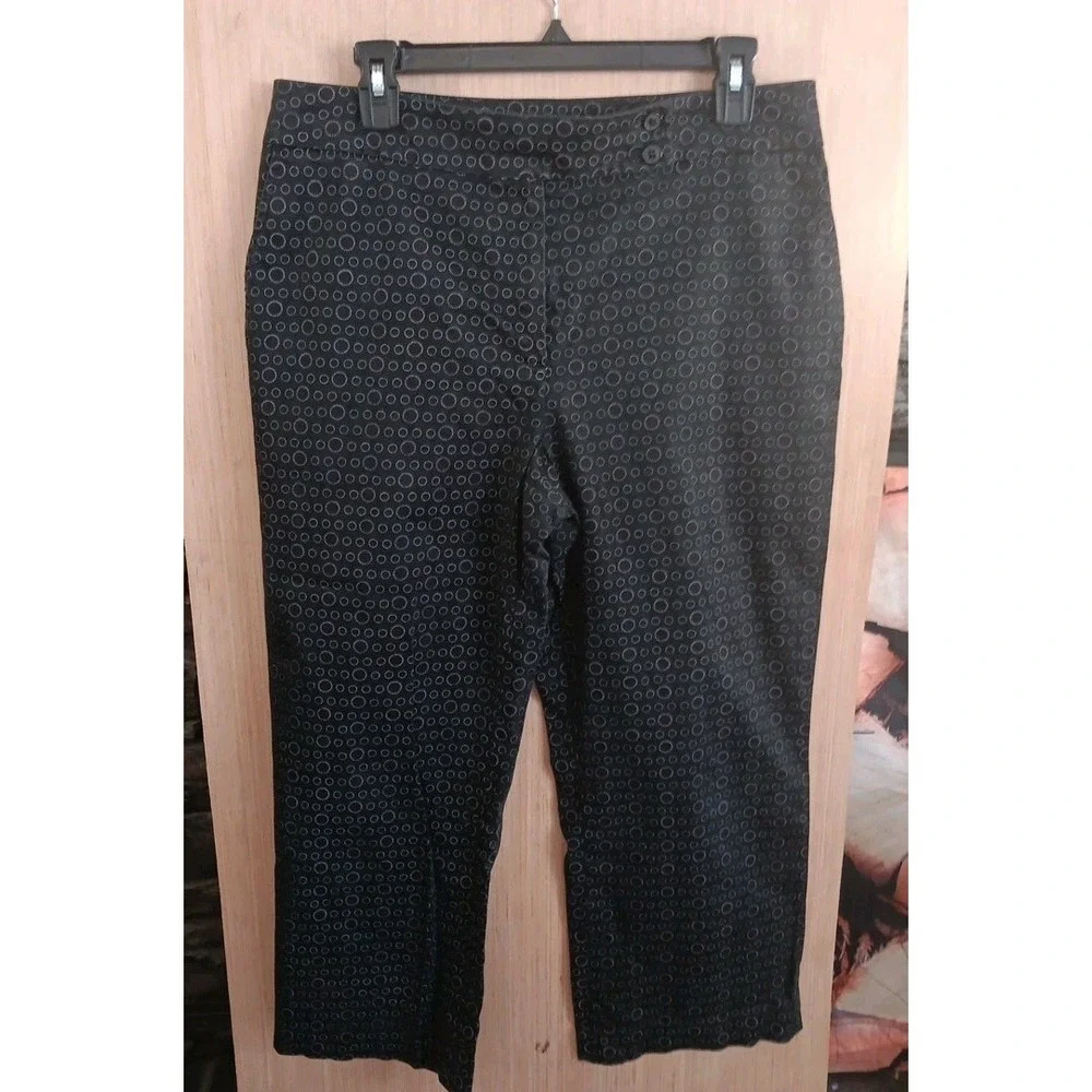 Herman‎ Geist (12) Womens Black Capri High Rise Double Button